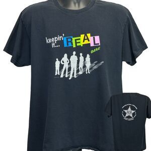 DARE Drug Abuse Resistance Education T Shirt Mens L Large Black Lowndes Georgia